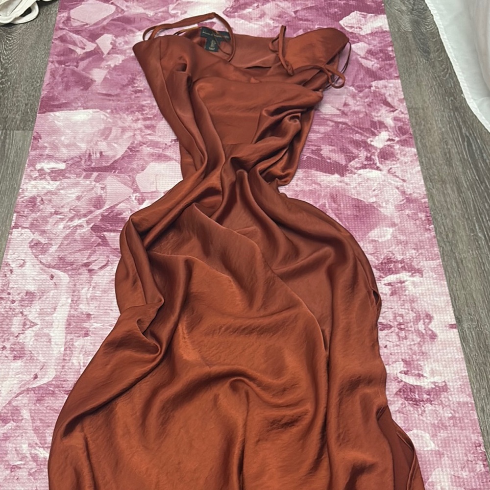 House of Harlow 1960 Red Slip Midi Dress for Cocktail Night Out
